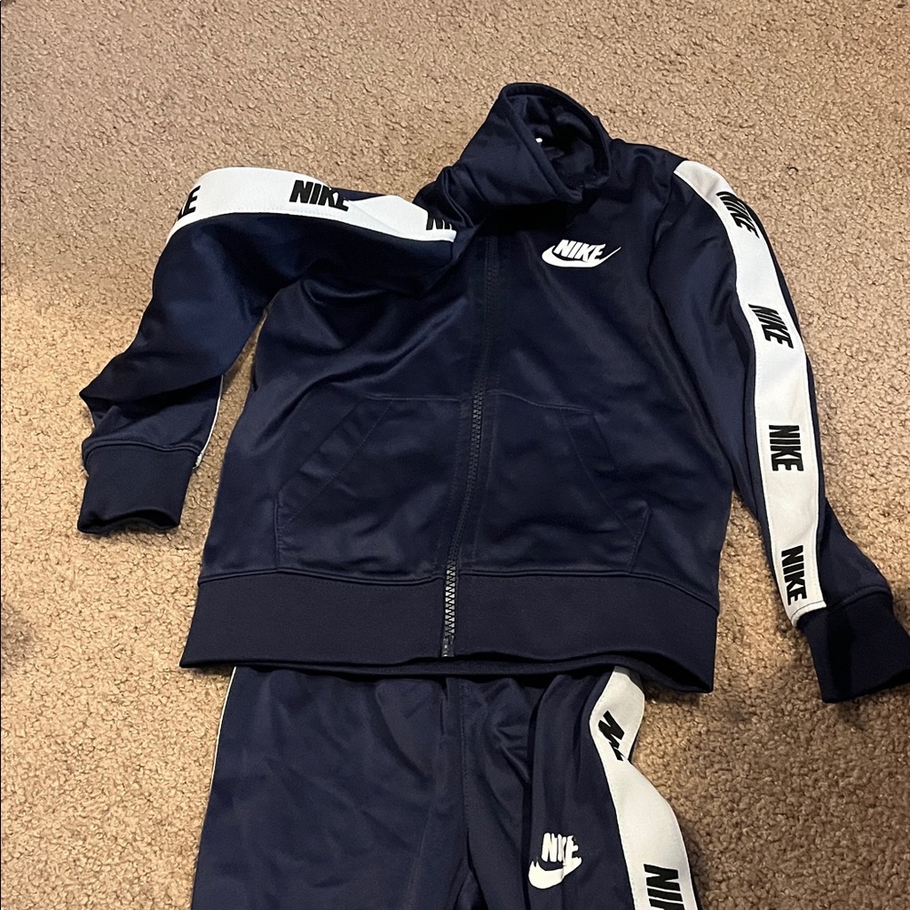 Nike Dark Blue Tracksuit with White Accents